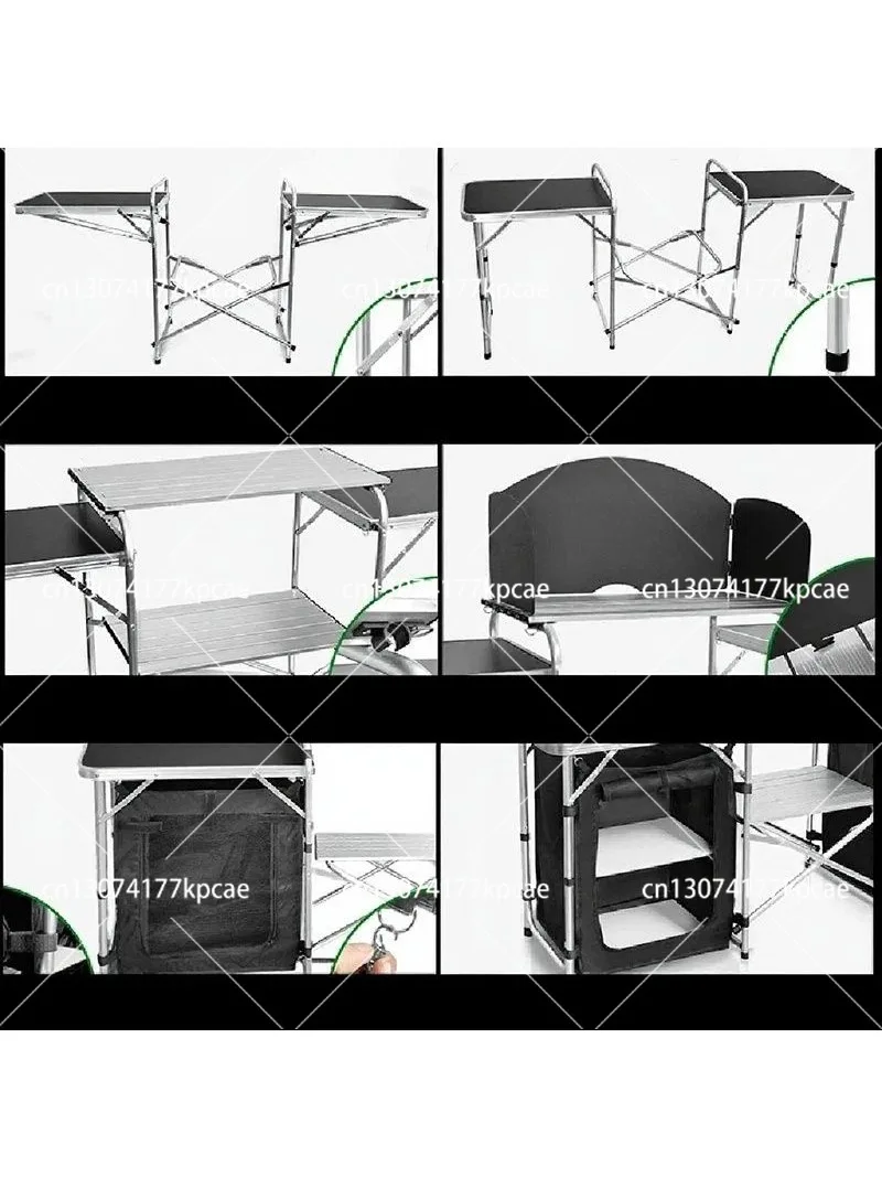Camping Cooking Table With Storage - Mesa Plegable Ligera de Aluminio para