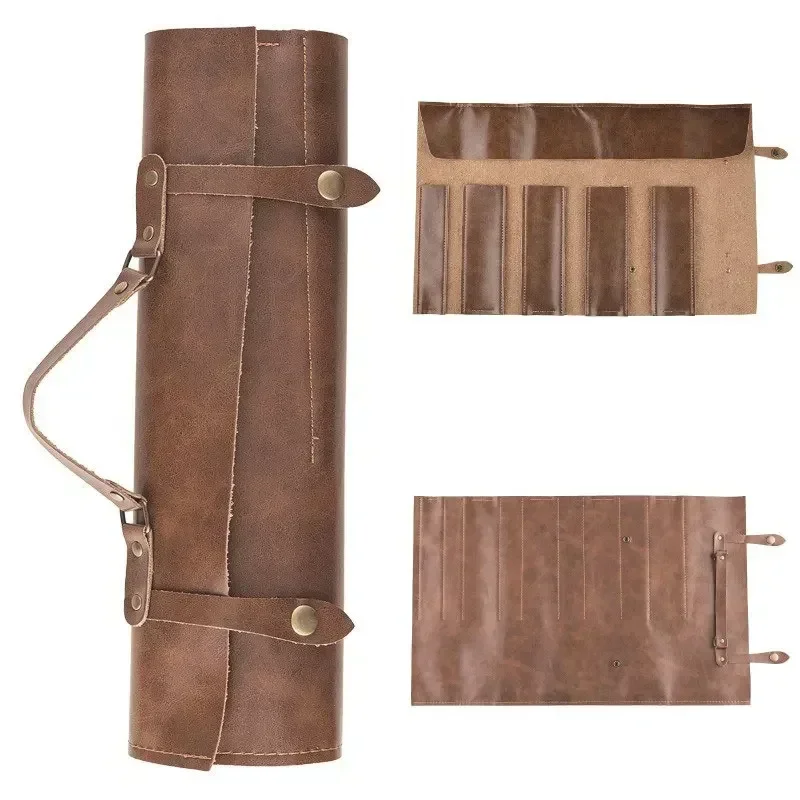 Camping Cooking Roll - Bolsa de cuero para cuchillos de