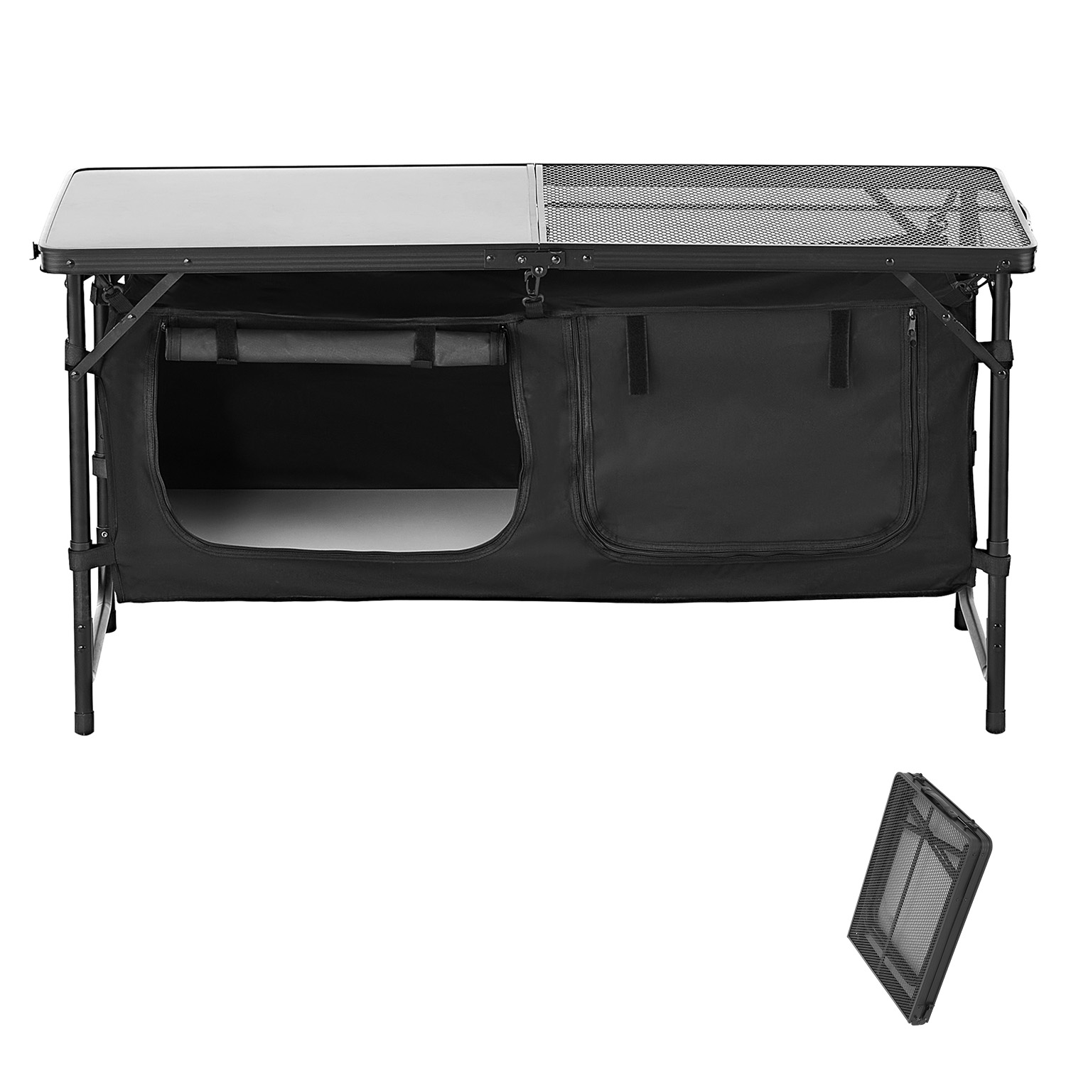 Camping Cooking Table With Storage - VEVOR Mesa de Cocina Plegable Portátil
