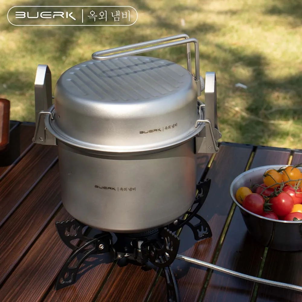 Camping Cooking Pot Stainless Steel - Olla multifuncional para cocinar al vapor