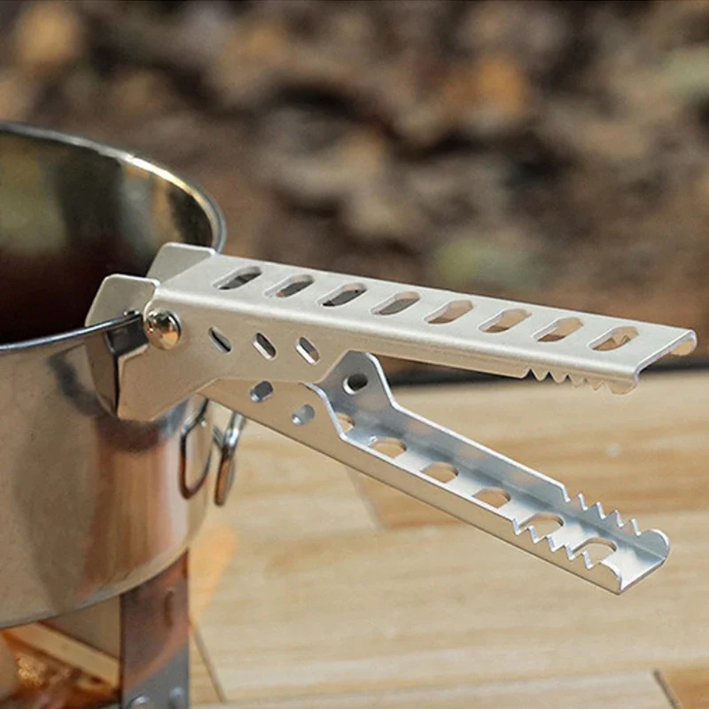 Camping Cooking Pot Stainless Steel - Clip de aleación de aluminio anticaliente,