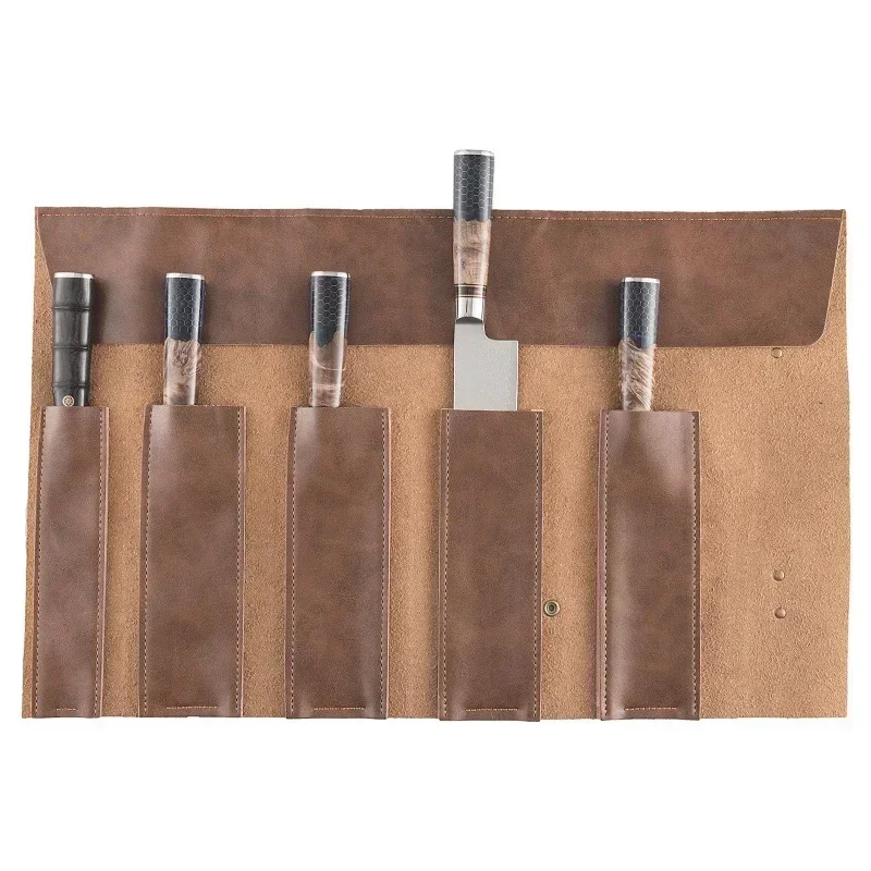 Bolsa de cuero para cuchillos  - Camping Cooking Roll reseña y precio