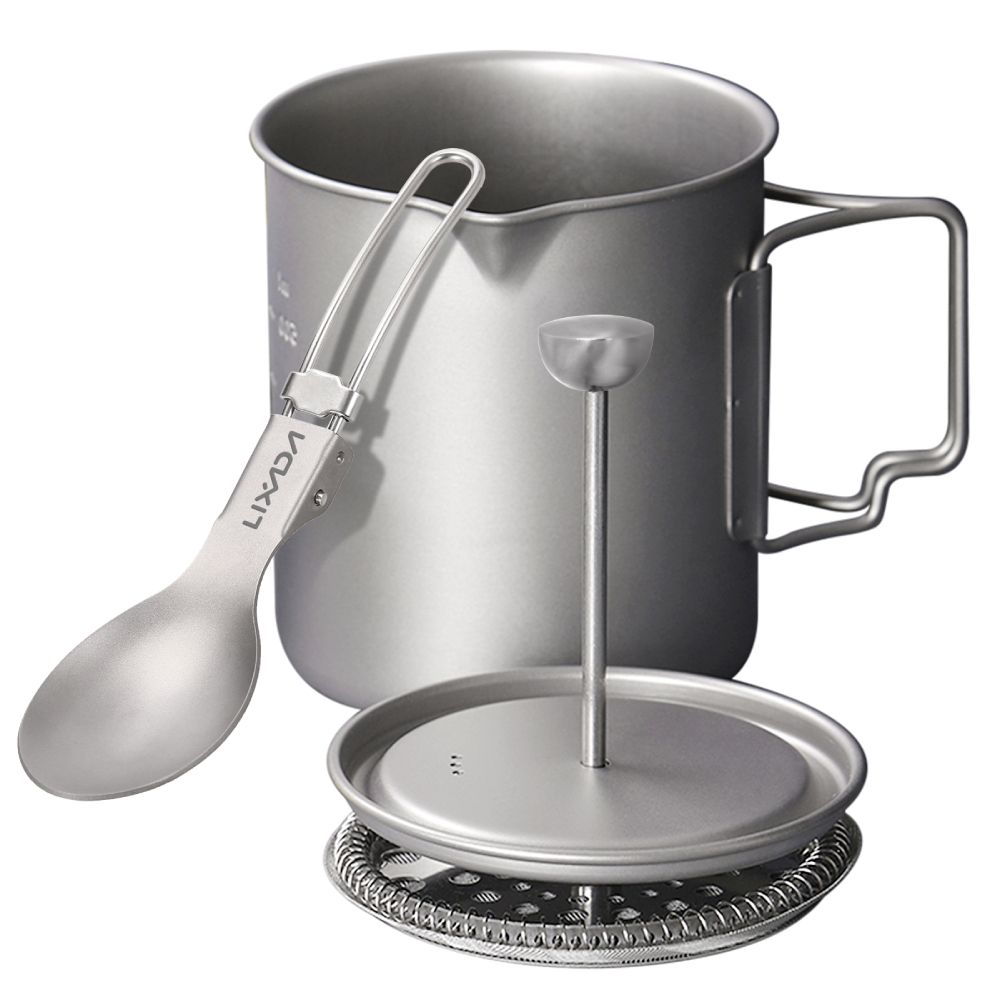Lixada-taza de café de titanio - Camping Cooking Pot Stainless Steel reseña y precio