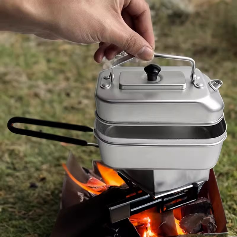 Tetera portátil ultraligera pa - Camping Cooking Pot Stainless Steel reseña y precio