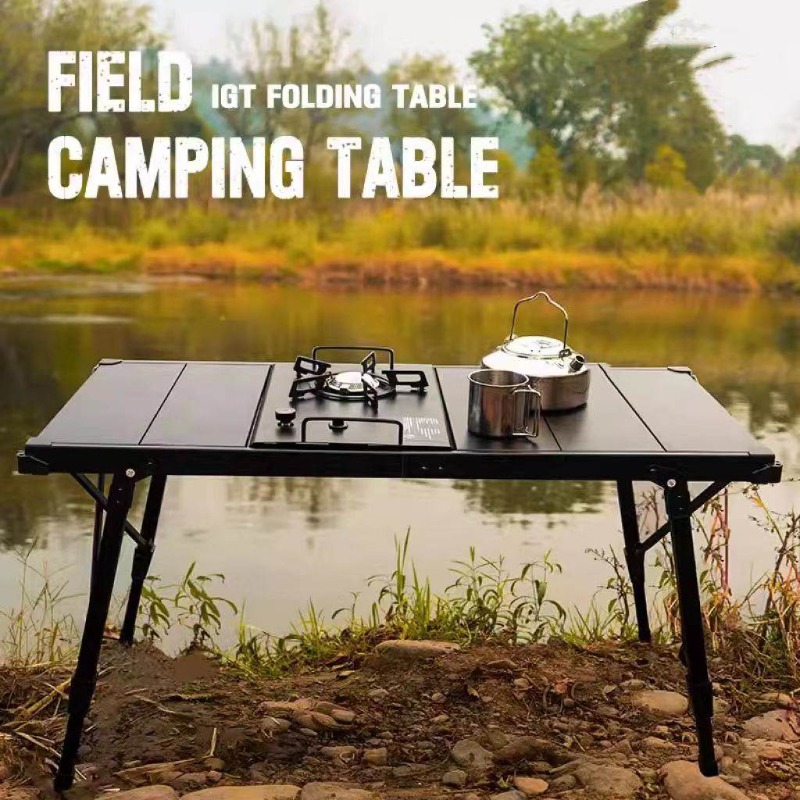 Mesa plegable para exteriores, - Camping Cooking Table With Storage reseña y precio