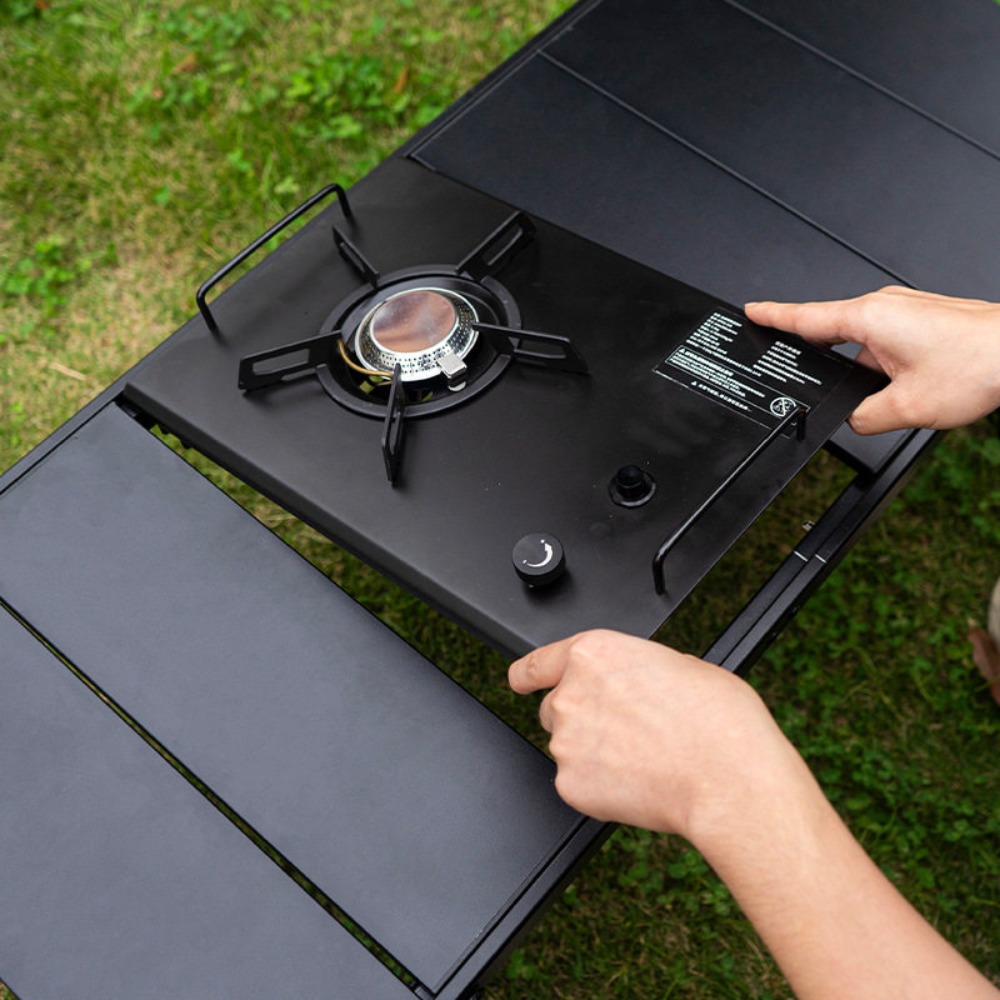 Mesa plegable para exteriores, - Camping Cooking Table With Storage reseña y precio