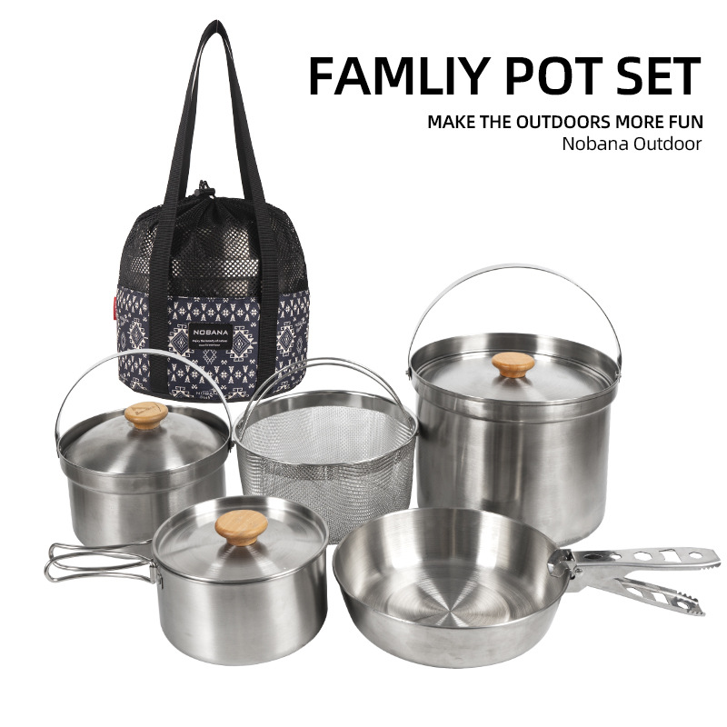 NOBANA, el más nuevo juego de  - Camping Cooking Pot Stainless Steel reseña y precio