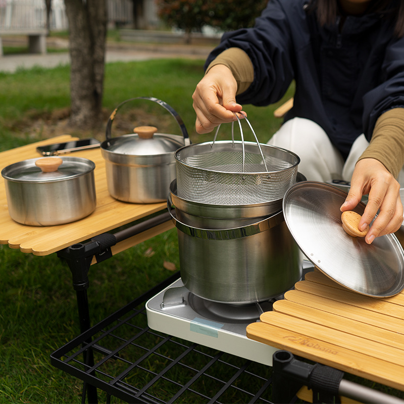 NOBANA, el más nuevo juego de  - Camping Cooking Pot Stainless Steel reseña y precio