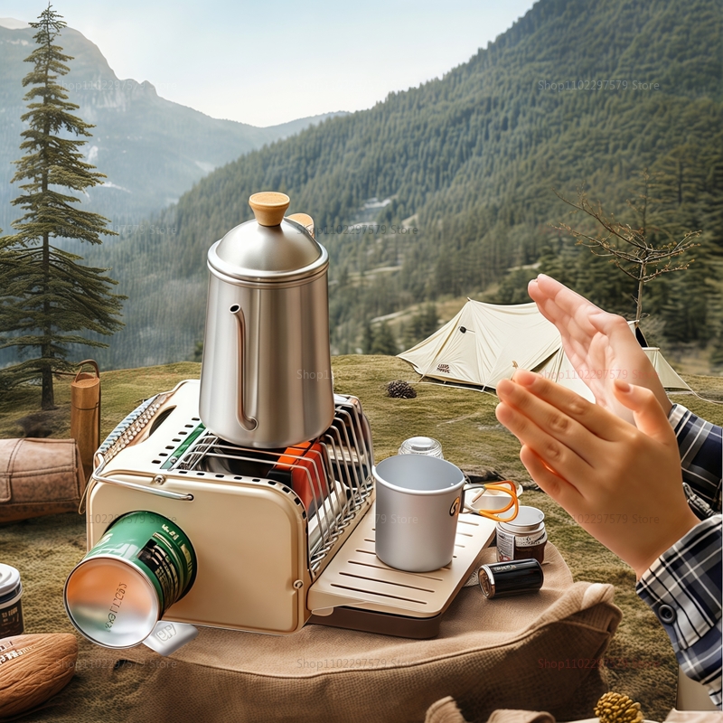 Estufa de gas portátil de 1200 - Camping Cooking Heater reseña y precio