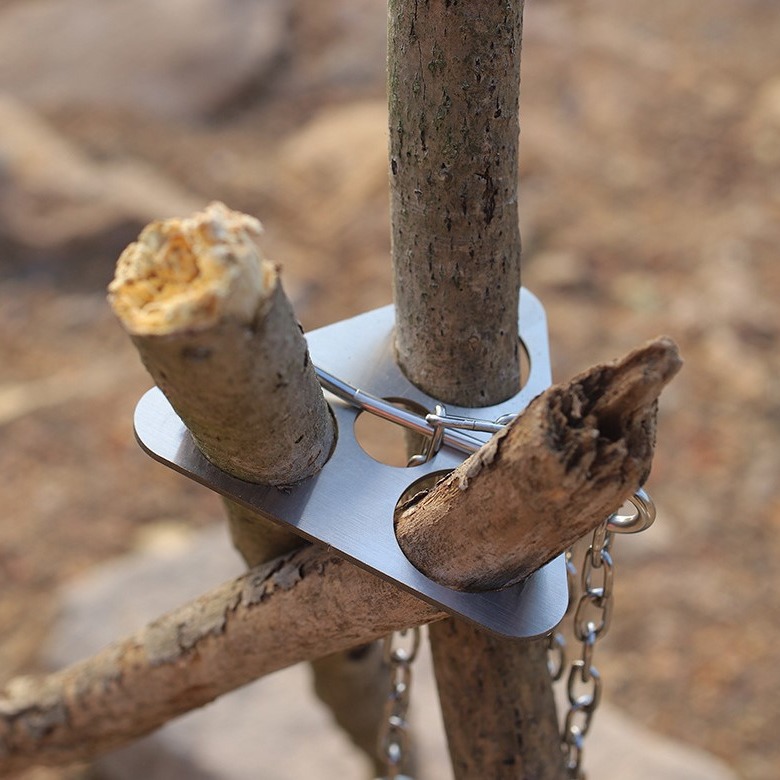 Trípode de Acero Inoxidable pa - Camping Cooking Pot Stainless Steel reseña y precio