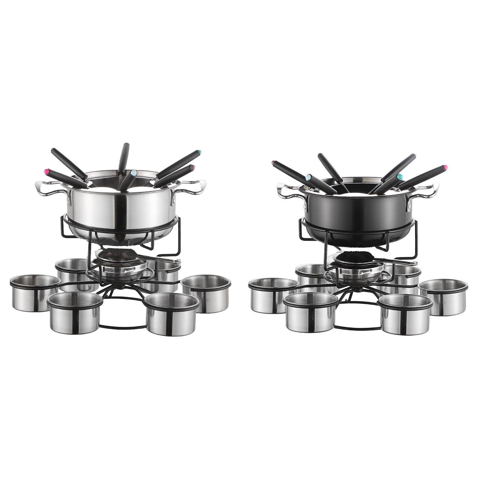 Juego de ollas para fondue, es - Camping Cooking Pot Stainless Steel reseña y precio