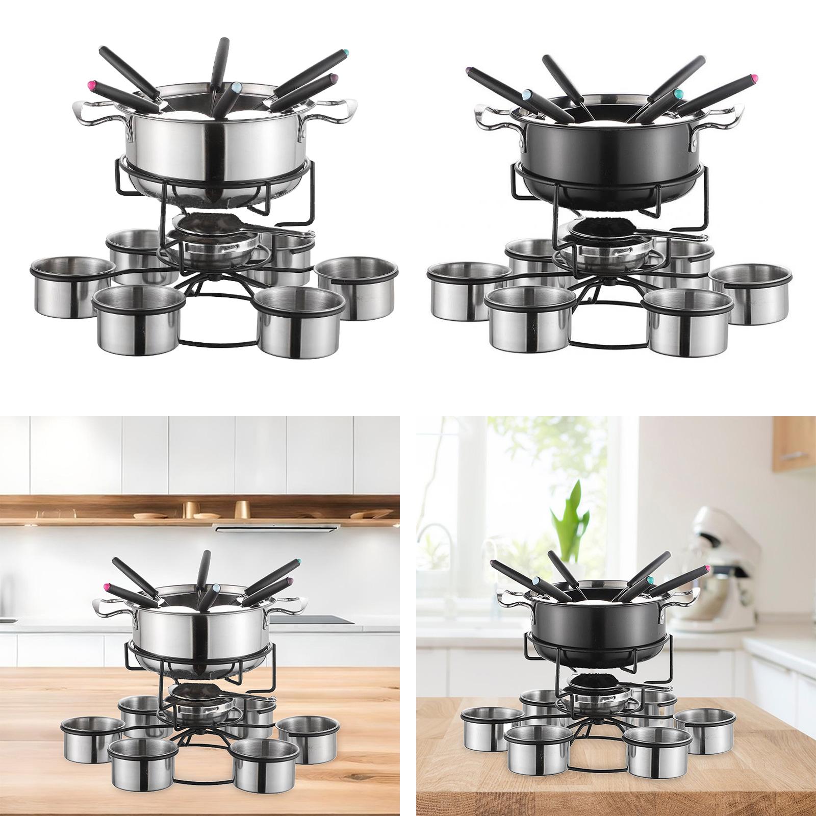 Juego de ollas para fondue, es - Camping Cooking Pot Stainless Steel reseña y precio