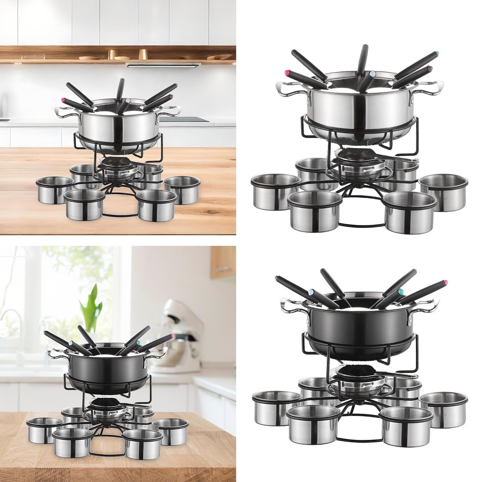 Juego de ollas para fondue, es - Camping Cooking Pot Stainless Steel reseña y precio