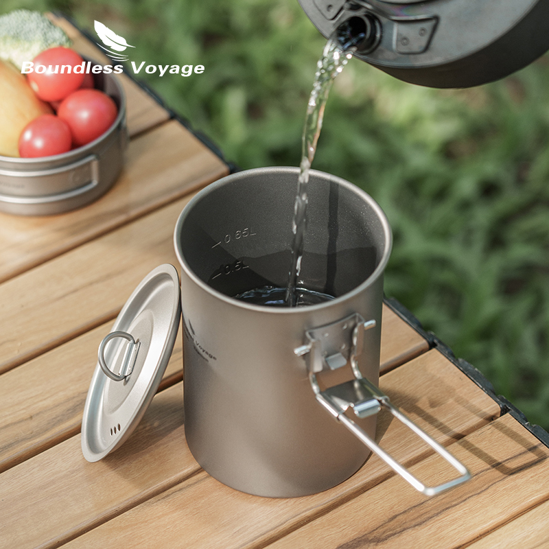 Boundless Voyage-olla de titan - Camping Cooking Pot Stainless Steel reseña y precio