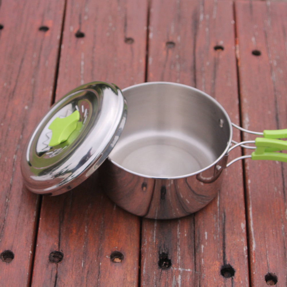 Olla de Camping ligera de acer - Camping Cooking Pot Stainless Steel reseña y precio