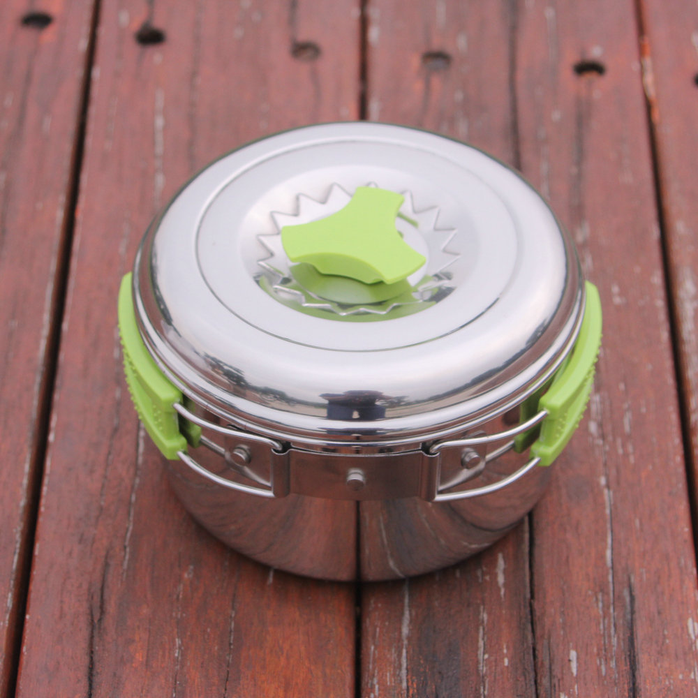 Olla de Camping ligera de acer - Camping Cooking Pot Stainless Steel reseña y precio