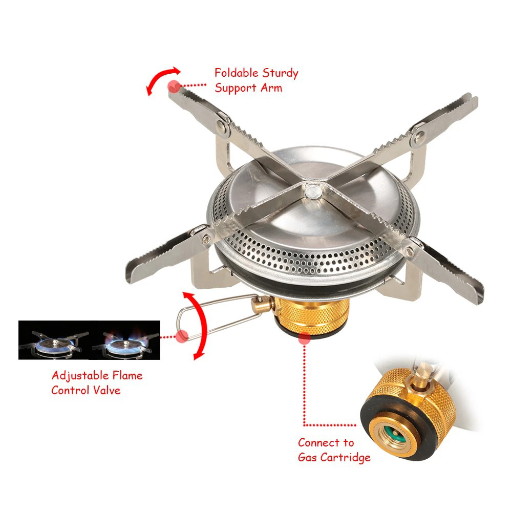 Estufa de Gas para acampar al  - Camping Cooking Heater reseña y precio