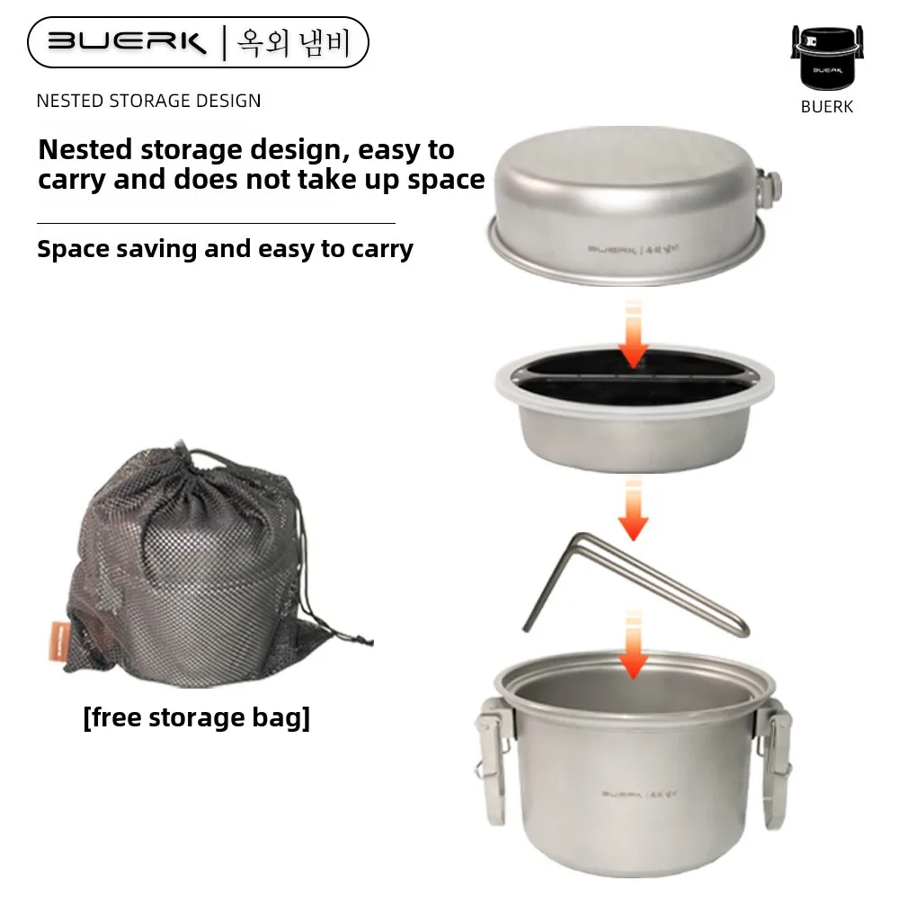 Olla multifuncional para cocin - Camping Cooking Pot Stainless Steel reseña y precio
