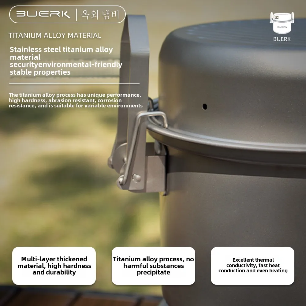 Olla multifuncional para cocin - Camping Cooking Pot Stainless Steel reseña y precio