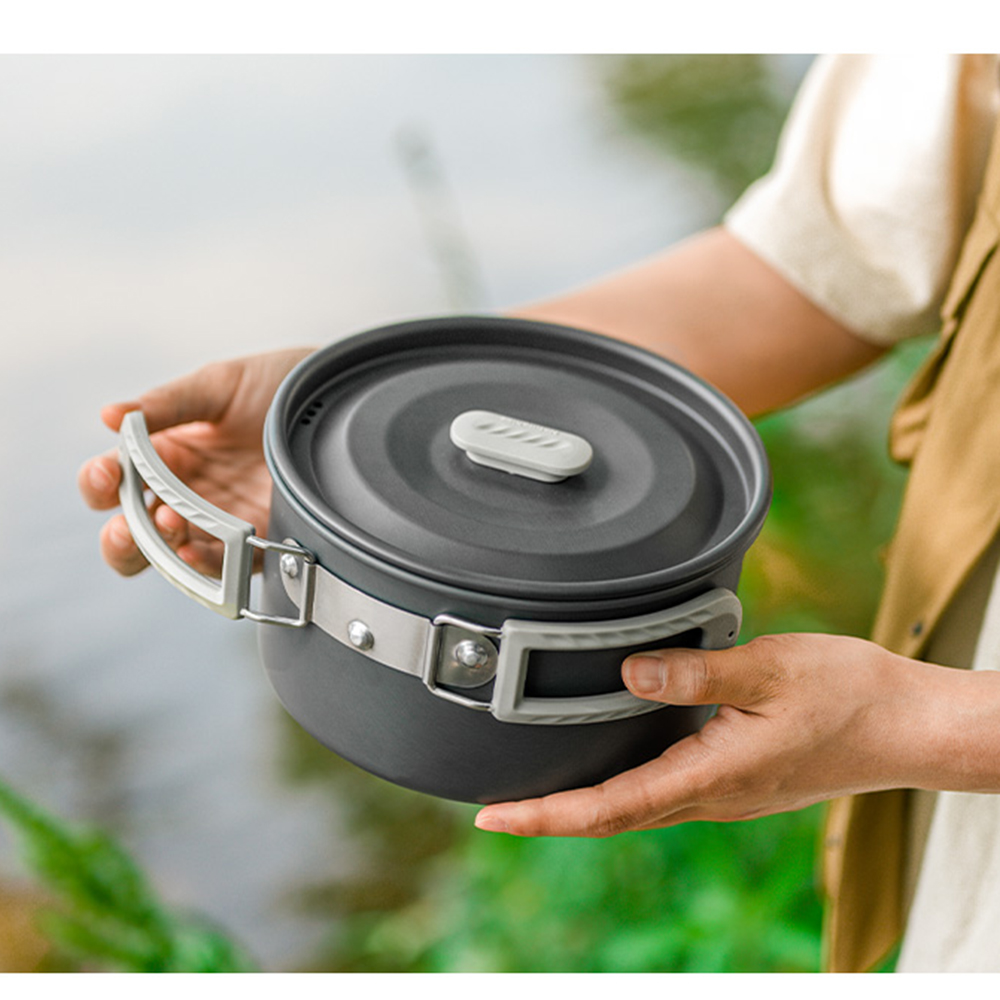 Naturehike-Juego de ollas al a - Camping Cooking Pot Stainless Steel reseña y precio